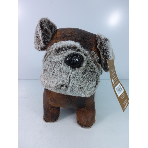 149 - Novelty faux leather dog doorstop