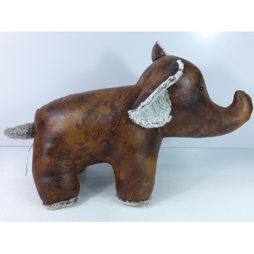 79 - New faux leather elephant doorstop