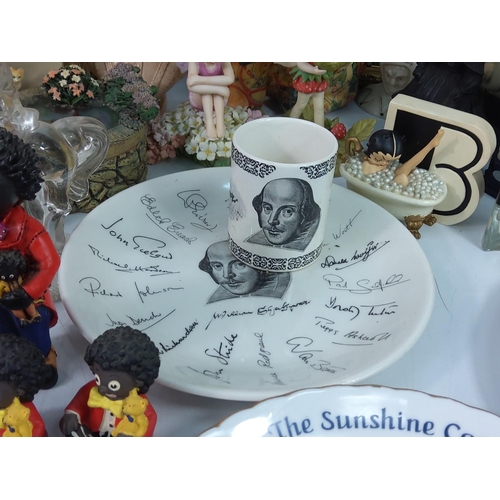 44 - Collectors plates, figures, anniversary clock and collectables