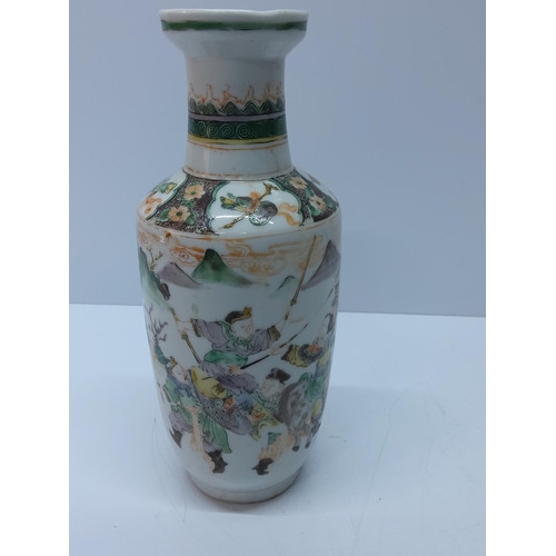 103 - 2 oriental vases and 2 figures