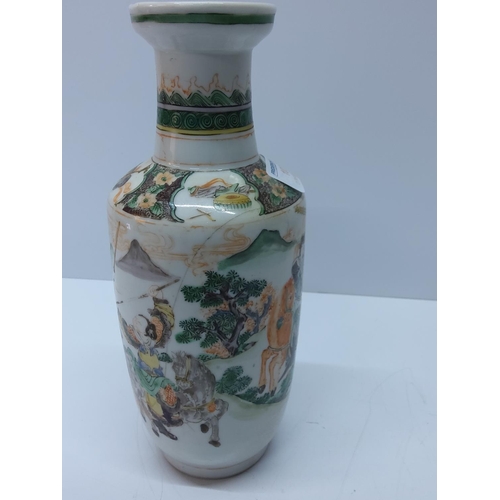 103 - 2 oriental vases and 2 figures