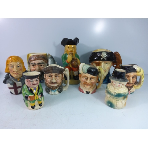 1 - Very large qty of various Toby jugs including named examples