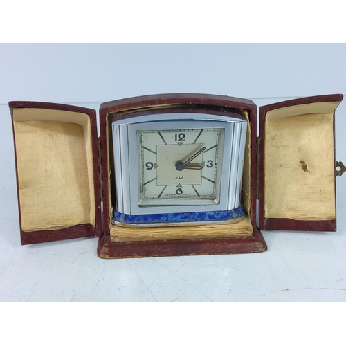 300 - Vintage boxed art deco bedroom clock