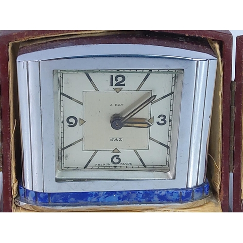 300 - Vintage boxed art deco bedroom clock