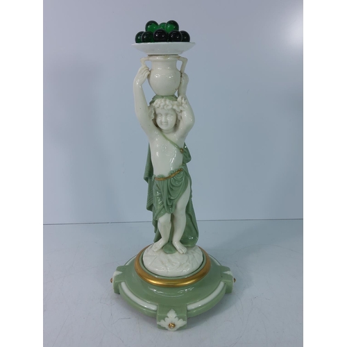 362 - Antique porcelian cherub centrepiece