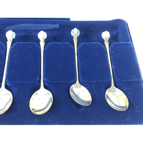 401 - Set of 6 Silver and Jasperware spoons, gross weight 55.6g