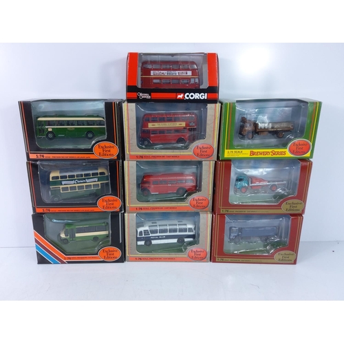 66 - Box of 10 model buses mainly EFE