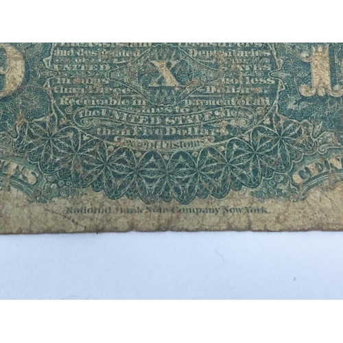 360 - United States 10 cent fractional currency note dated March 3rd 1860