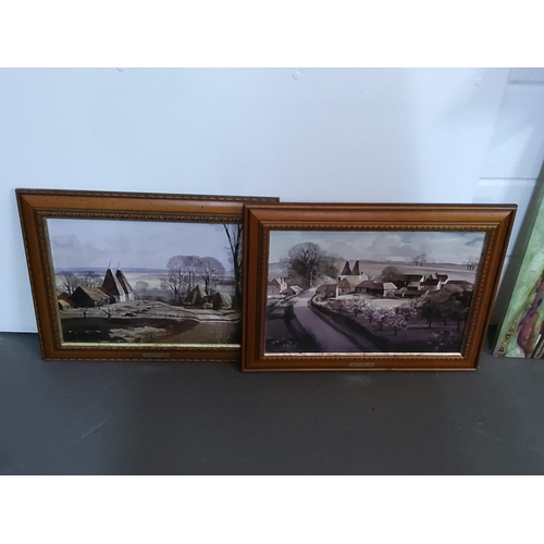 294 - Pair of framed country scenes, 60 x 47cms