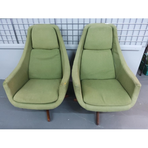 298 - Pair of retro easy chairs