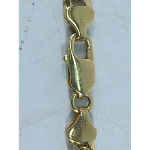 302 - 9ct gold necklace, approx length 50cms, 36.2g