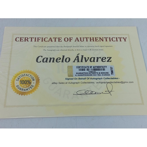 174 - Signed Canelo Alvarez boxing glove with certificate