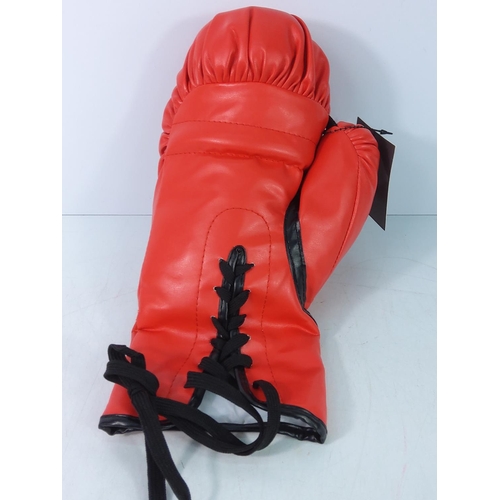 198 - Signed red Everlast boxing glove without certificate