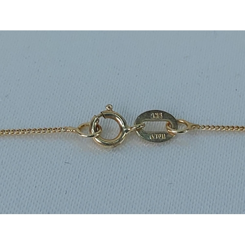 388 - 9ct gold bangle and necklace, 10.2g gross