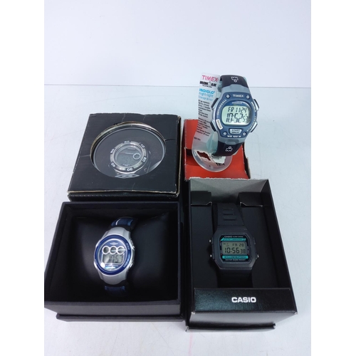 408 - 4 gents digital watches