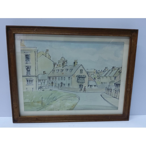 102 - Vintage Northern street scene pastel