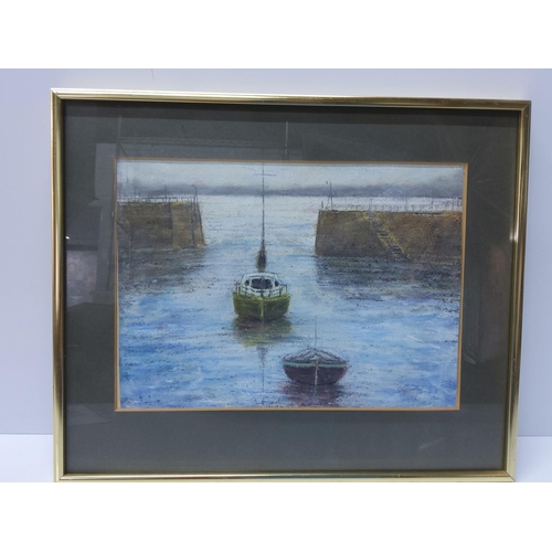 105 - Boat scene pastel