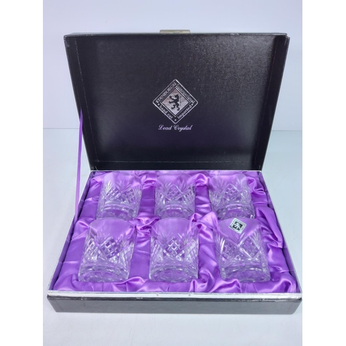 117 - Boxed set of 6 Edinburgh crystal glasses