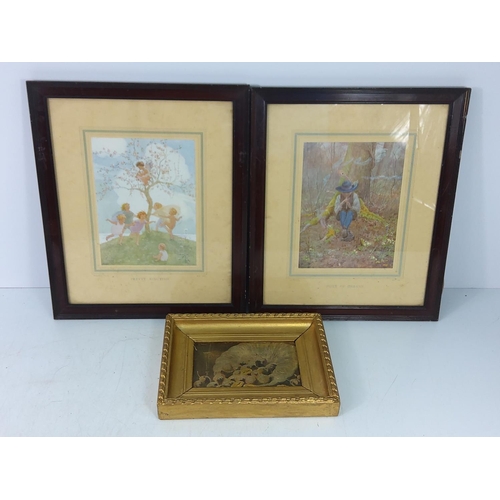 120 - 2 framed pictures and oil painting