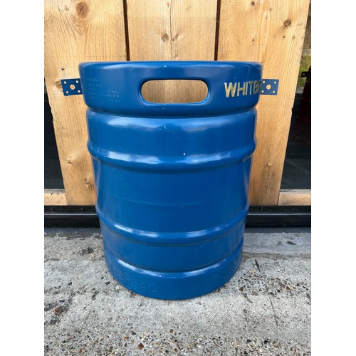 6 - Pair of blue display half barrels