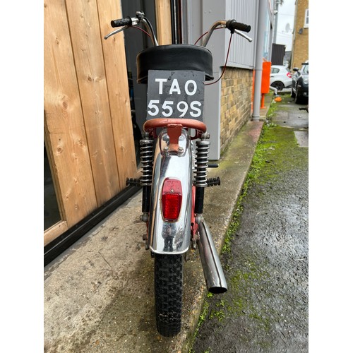 17 - Red Lem Motor ( Francoo Morini) 49cc moped, Registration TAO 559S. this  imported moped was first re... 