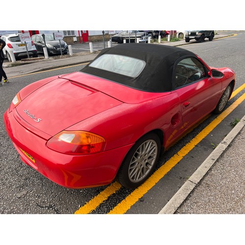 19 - Red 2002 Porsche Boxter S with 3.2L flat 6 engine, Registration is -  DF02HBU with only 77,286 Miles... 