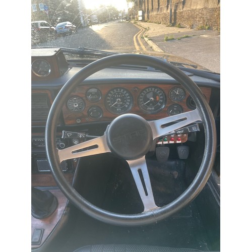 13 - 1971 dark blue Triumph Stag, registration: HDA 971J has only done 42,249 miles, 3L V8 engine, MOT an... 