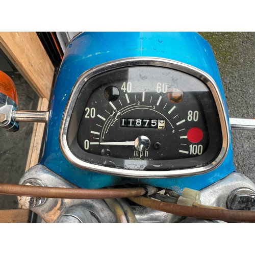 25 - Blue Honda CD 175 motorcycle, registration HKP 388N - First registered on 1st of April 1975, this be... 