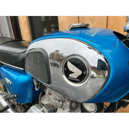 25 - Blue Honda CD 175 motorcycle, registration HKP 388N - First registered on 1st of April 1975, this be... 