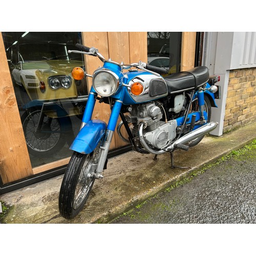 25 - Blue Honda CD 175 motorcycle, registration HKP 388N - First registered on 1st of April 1975, this be... 