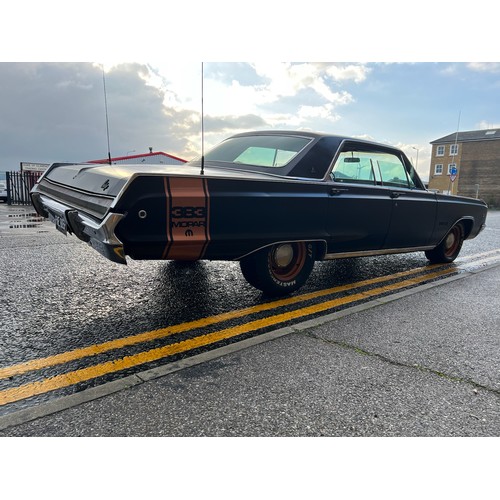 28 - 1968 Dodge Polara, painted in satin black with orange wheels, and matching orange rear tailgate deca... 