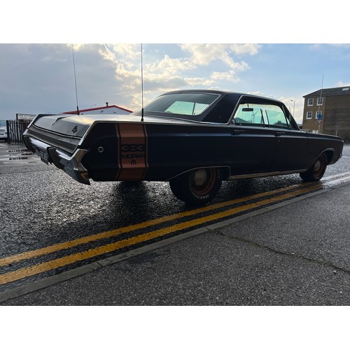 28 - 1968 Dodge Polara, painted in satin black with orange wheels, and matching orange rear tailgate deca... 