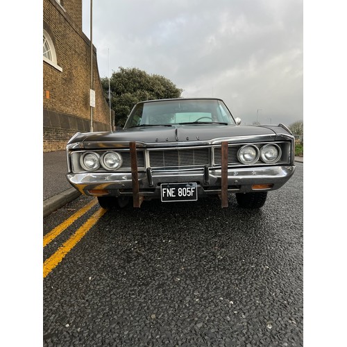 28 - 1968 Dodge Polara, painted in satin black with orange wheels, and matching orange rear tailgate deca... 