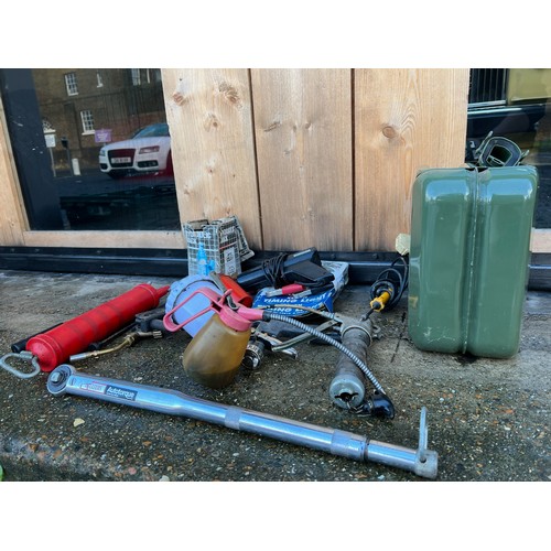 30 - Jerry can and selection of tools