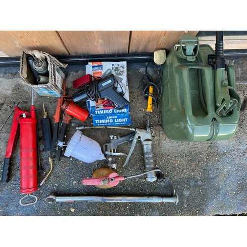 30 - Jerry can and selection of tools