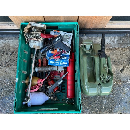 30 - Jerry can and selection of tools