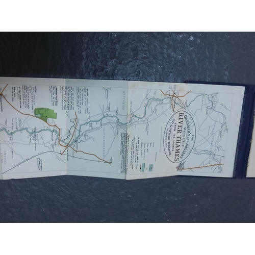 451 - 1927 Oarsman and Anglers Map of the River Thames from The Source to London Bridge, published by Edwa... 