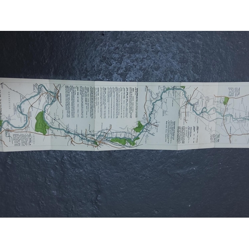 451 - 1927 Oarsman and Anglers Map of the River Thames from The Source to London Bridge, published by Edwa... 