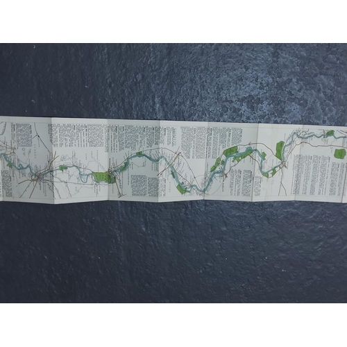 451 - 1927 Oarsman and Anglers Map of the River Thames from The Source to London Bridge, published by Edwa... 