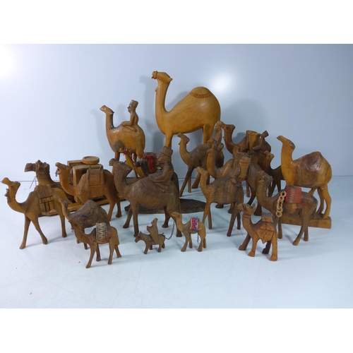 492 - Large qty of wooden camels