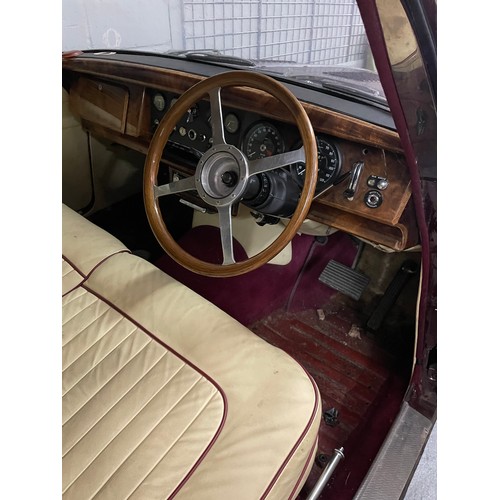 22 - Burgundy 1967 Daimler 250 with a v8 engine, Registration JTP 474F this vehicle is a non runner (no c... 