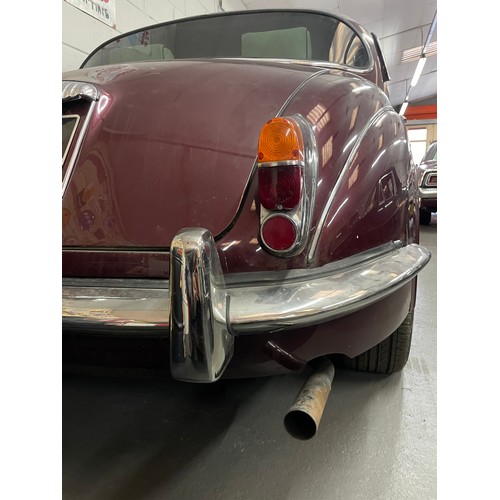 22 - Burgundy 1967 Daimler 250 with a v8 engine, Registration JTP 474F this vehicle is a non runner (no c... 