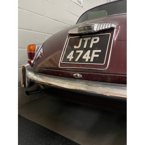 22 - Burgundy 1967 Daimler 250 with a v8 engine, Registration JTP 474F this vehicle is a non runner (no c... 