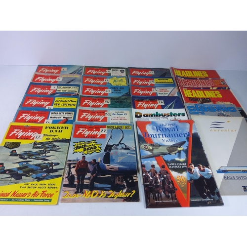 202 - Vintage magazines including 16 volumes of Royal Air Force 'Flying Review' 1956-1958