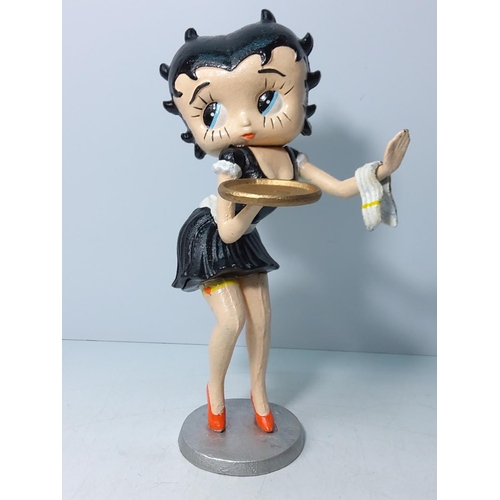 104 - Cast metal Betty Boop dumb waiter, 30cms in height