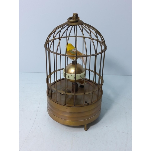 106 - Birdcage clock, height 18cms