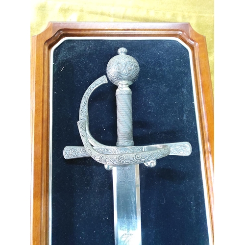 143 - Franklin Mint wooden mounted 'Sir Francis Drake' sword, approx 136cms