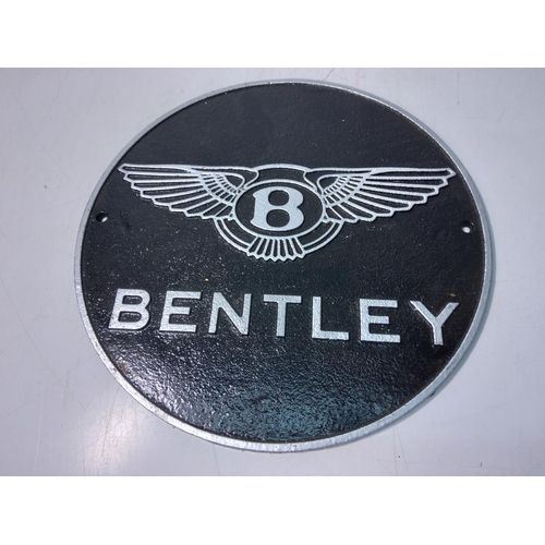 145 - Cast metal Bentley sign