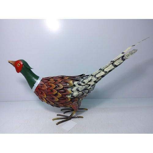 150 - Novelty metal pheasant, 60 x 36cms