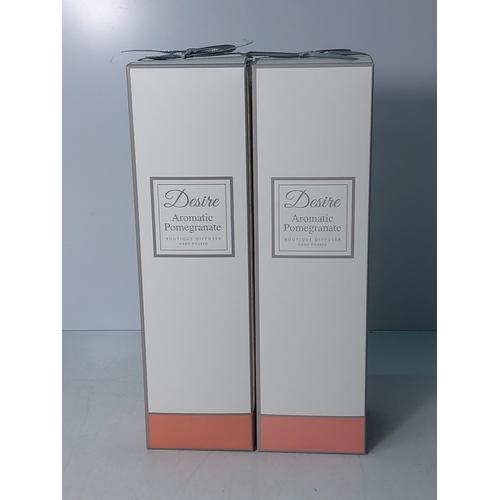 158 - 2 new and boxed aromatic pomegranite reed diffusers